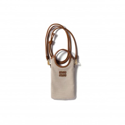MIU MIU CANVAS SMARTPHONE CASE 5ZT08M (21*12.5cm)